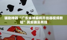 辅助神器“wepoker作弊开挂方法作弊(透视)辅助软件教程