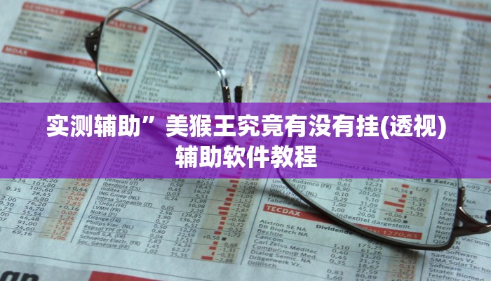 实测辅助”美猴王究竟有没有挂(透视)辅助软件教程